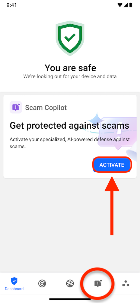 Configurați Scam Copilot pe Android